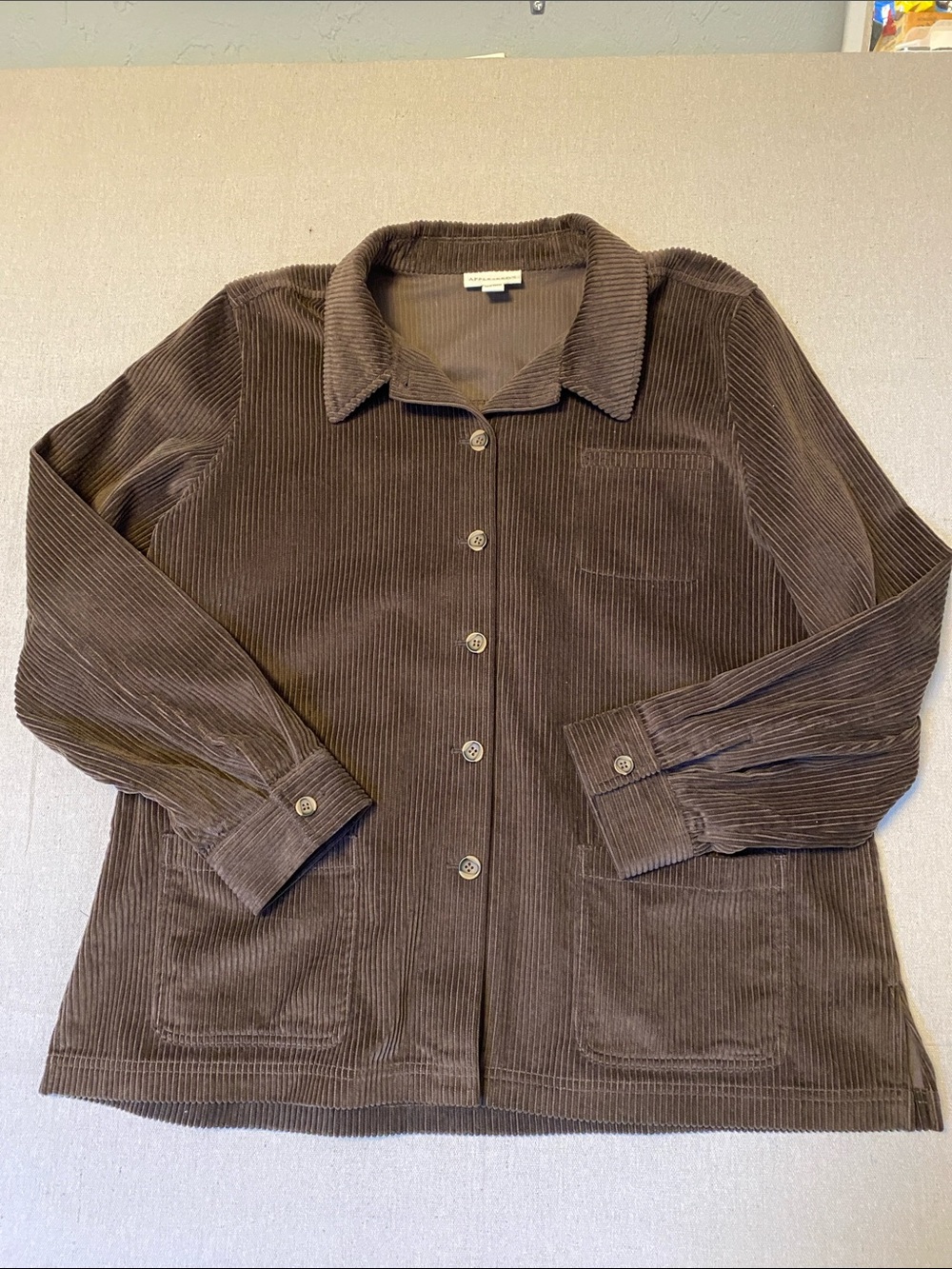 Appleseed's Brown Corduroy Button-Front Jacket
